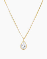Classic Diamond Pear Necklace