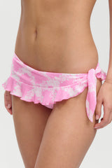 Farah Satin Swim Skirt - Tropical Pink Polka Dot