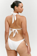X Paige Lorenze Harper Ribbed Cheeky Bikini Bottom - Marry Me