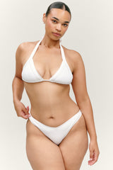 X Paige Lorenze Harper Ribbed Cheeky Bikini Bottom - Marry Me