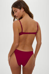 Harper Cheeky Bikini Bottom - Vino