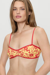 Lane Skimpy Bandeau Bikini Top - Favorite Flower