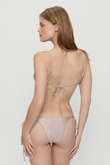 Mackenzie Satin Cheeky Bikini Bottom - Birthday Suit