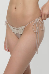 Mackenzie Satin Cheeky Bikini Bottom - Birthday Suit