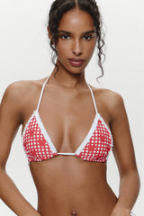 Nick Triangle Halter Bikini Top - Cupid