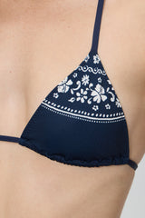 Nick Triangle Halter Bikini Top - Malibu Blue