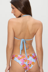 Reece Floral Halter Bikini Top - Color Me