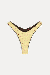 Full Moon Reversible Satin Bikini Bottom - Honey Bug