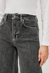 Getty Twist Seam Wide Leg - Washed Charcoal