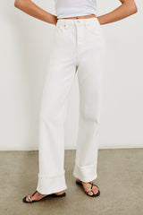 Getty Wide Leg - Vintage Ecru Cuffed