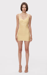 Icon Metallic Bandage Bustier Mini Dress