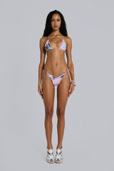 Onyx Ruffle Triangle Bikini Top