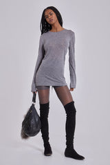 Grey Marl Mist Mini Dress