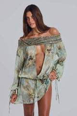 Breccia Embellished Mini Dress