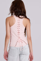 Ramona Burnout Vest Top in Pink