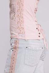 Ramona Burnout Vest Top in Pink