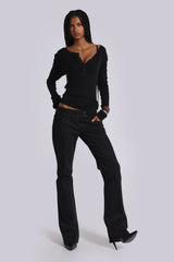 Black Haze Henley Top
