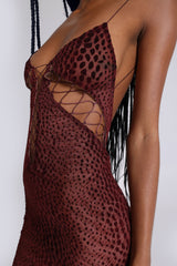 Rhyxa Lace Up Mini Dress