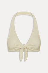 Jayne Terry Halter Bikini Top - Lemon