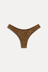 Katarina Satin Cheeky Bikini Bottom - Vintage Cheetah