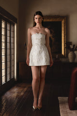 The Kimberlina Dress in Champagne Cheverny Brocade