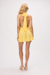 Halter Tiered Skirt Mini Dress