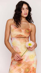 Sunset Tonal Mesh Maxi Dress