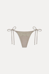 Mackenzie Satin Cheeky Bikini Bottom - Birthday Suit