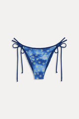 Mackenzie Satin Cheeky Bikini Bottom - Cosmic Bloom