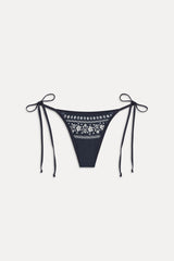 Mackenzie Cheeky String Bikini Bottom - Malibu Blue