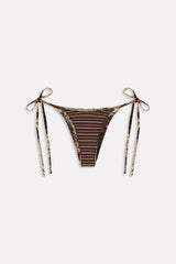 Mackenzie Reversible String Bikini Bottom - Saddle Up