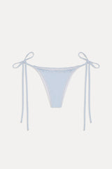Mackenzie Ruffle String Bikini Bottom - Saltwater Stripe