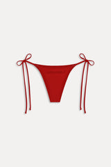 X Jennie Mackenzie Beaded Bikini Bottom - Classic Red