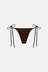 Mackenzie Cheeky Beaded Bikini Bottom - Kona Flower