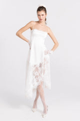Mirabelle Satin Maxi Dress-White