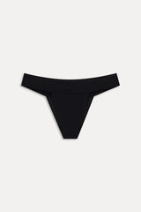 Nick Cheeky Ribbed Bikini Bottom - Black