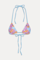 Nick Floral Triangle Bikini Top - Color Me
