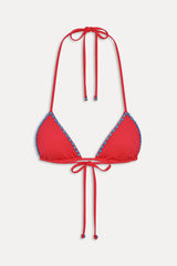 Nick Beaded Triangle Bikini Top - Havana