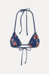 Nick Beaded Triangle Bikini Top - Strawberry Patch