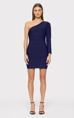 Asymmetrical L/S Mini Dress