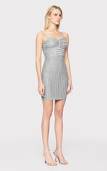 Lurex Eyelash Sweetheart Dress