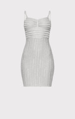 Lurex Eyelash Sweetheart Dress