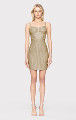 Lurex Eyelash Sweetheart Dress