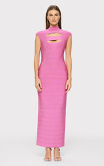 Cap Sleeve Cut-Out Gown