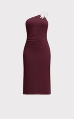 Strappy Jersey Midi Dress W Crystal Trim