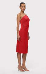 Strappy Jersey Midi Dress W Crystal Trim