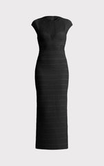 Textured Sheer Bustier Gown