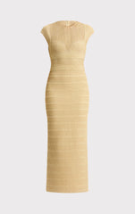 Textured Sheer Bustier Gown