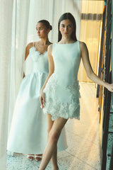 Skye Embellished Mini Dress in White