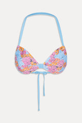 Reece Floral Halter Bikini Top - Color Me